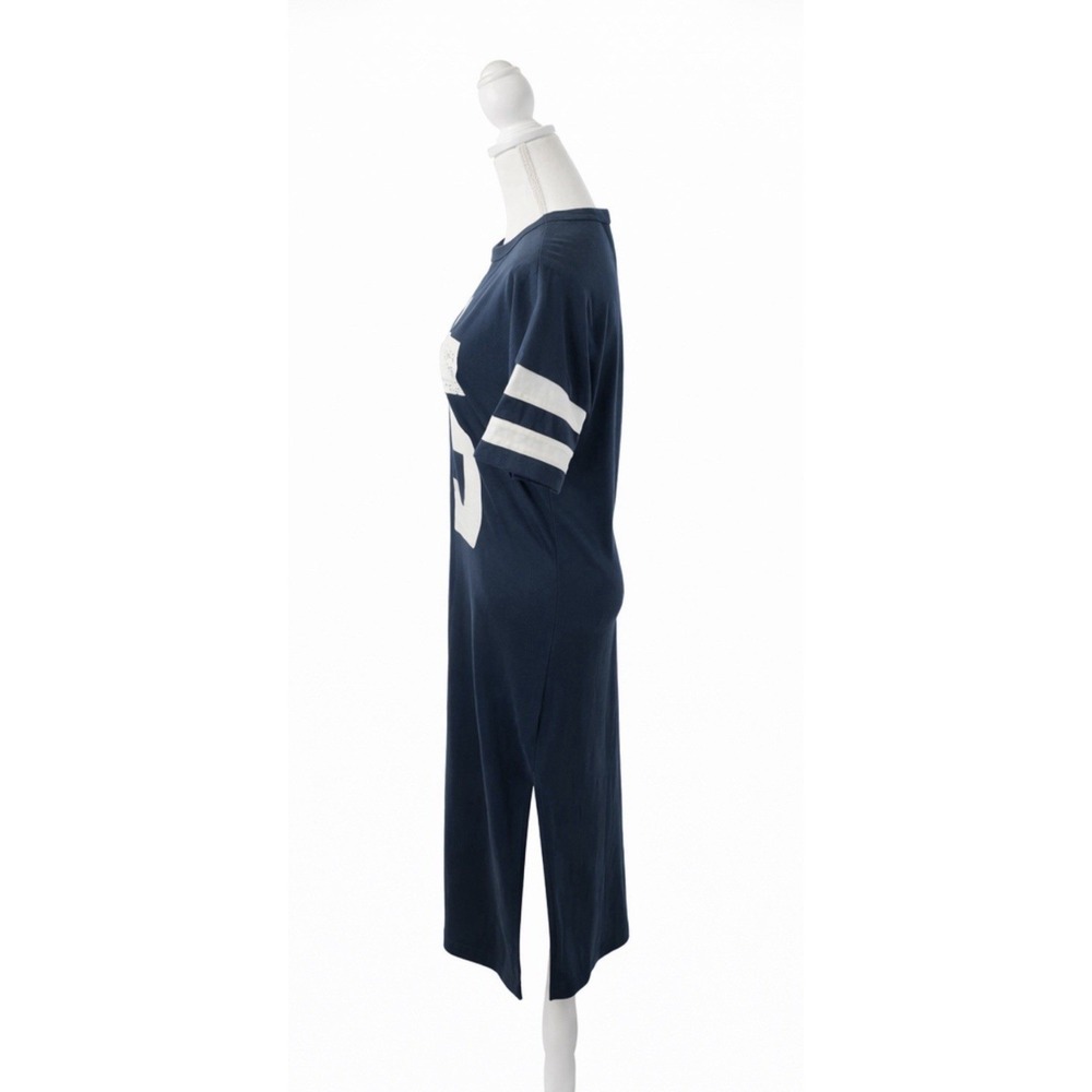 NWOT Anthropologie Daily Practice Graphic T-shirt Midi Dress Navy/White XS - Picture 6 of 10